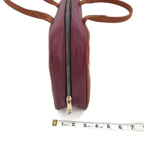 Nicole Miller Neutral Striped Zipper Cosmetic Bag - Picture 3 of 5